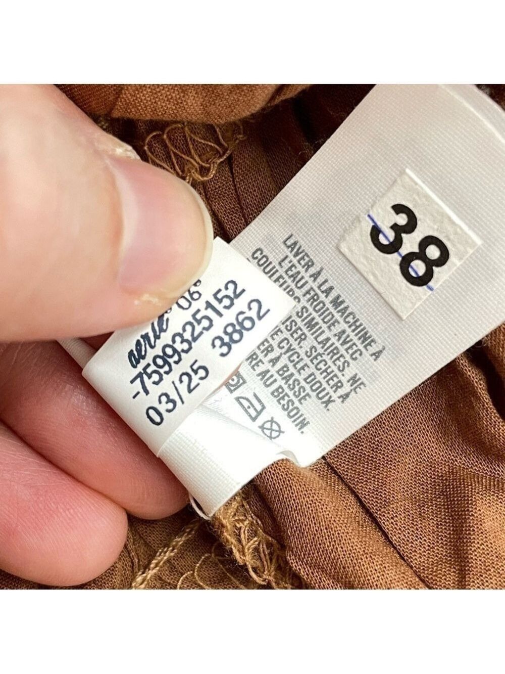 NWT Aerie Brown Tie Front Tiered Tank Top M - Picture 16 of 16